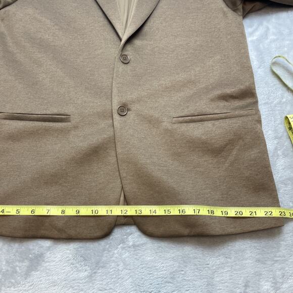Stylus LaDarius Campbell Knit Blazer Mens M Heather Brown 2 Button Vent Stretch - Picture 12 of 14